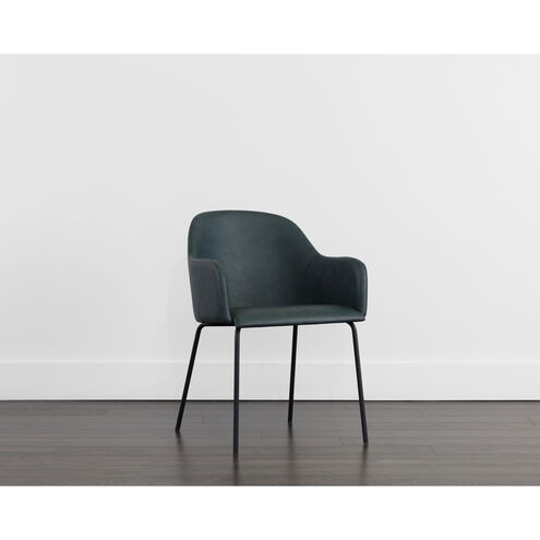 Hensley Dark Teal Dining Armchair